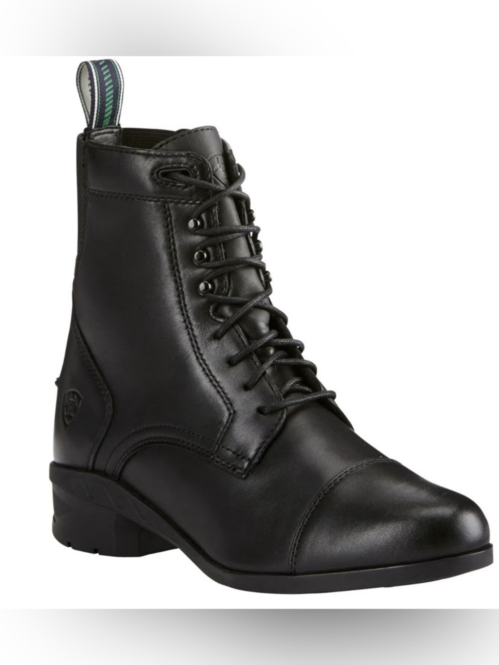 Ariat Women’s Heritage IV Black Lace-Up Leather Riding Paddock Boots, 8.5